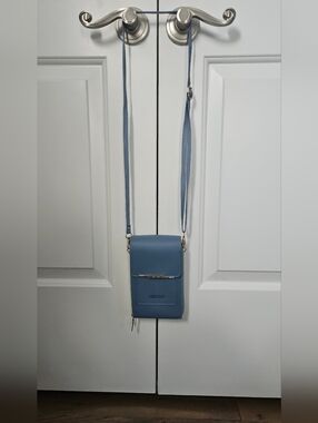 Blue Crossbody Phone Bag - Women